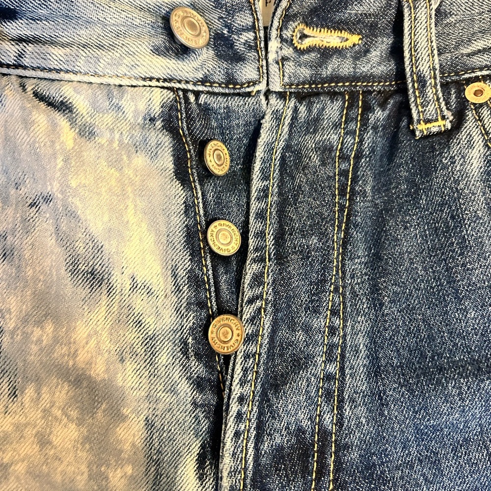 Givenchy Two-Tone Distressed Split Leg Jeans - RA… - image 3